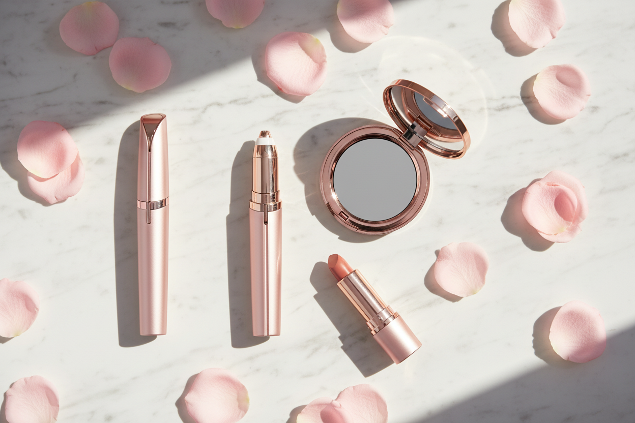 Eyebrow Trimmer Vanity Flat Lay